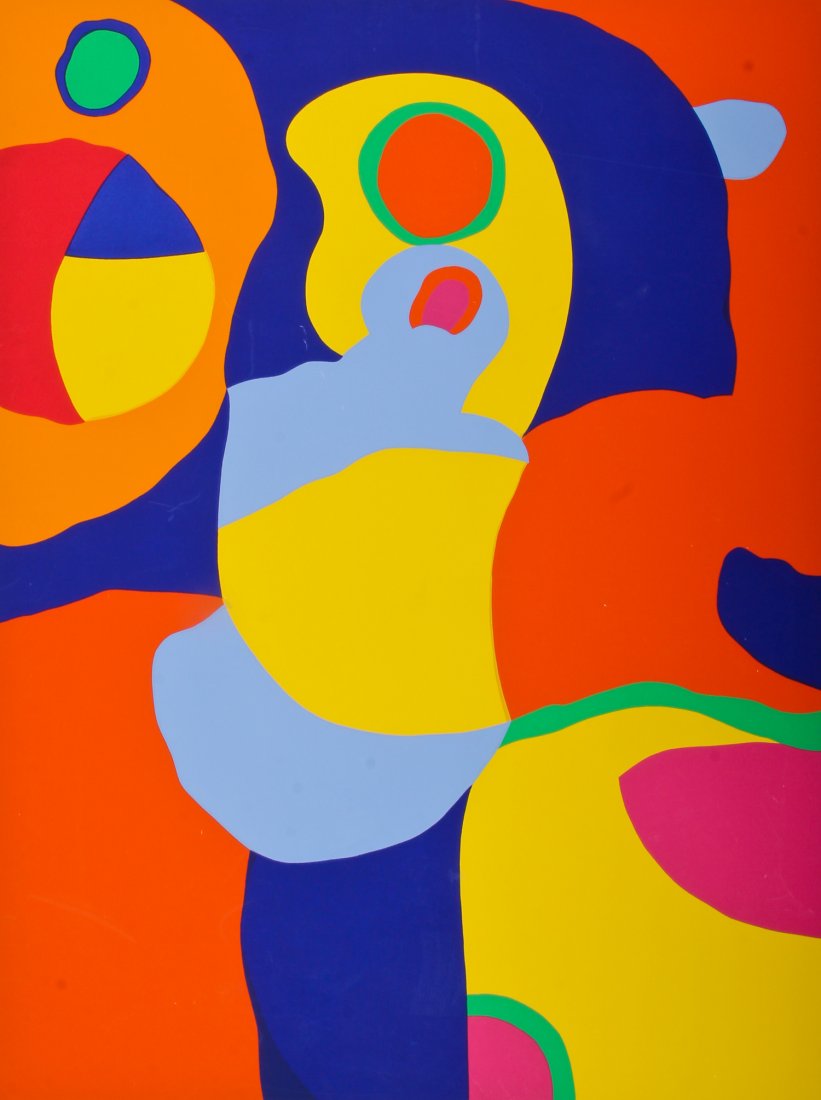 Jean-Marie Haessle Serigraph, Untitled: Jean-Marie Haessle (French/American, 20th c.), Untitled, 1971, serigraph. Provenance: The Prudential Insurance Company of America. Size: 28.25" x 22.5" (72 x 57 cm).