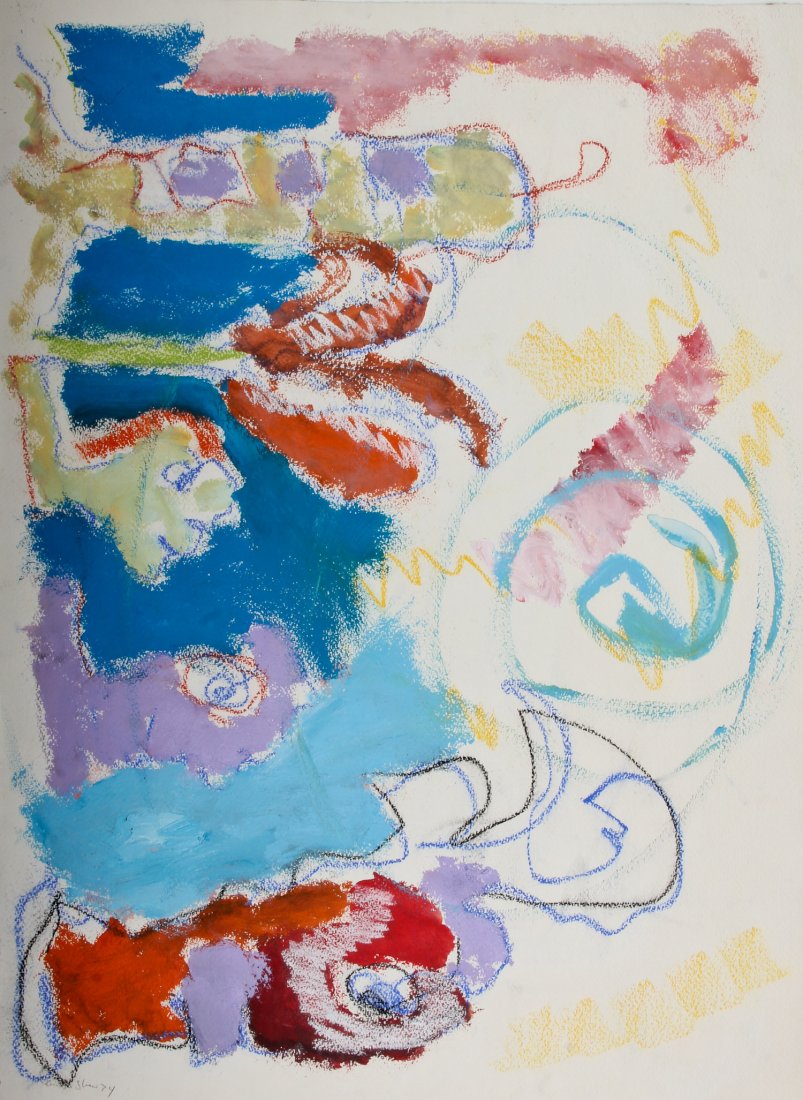 Kenneth Shaw Painting, Riverside + 80th St.: Kenneth (Ken) Shaw (American), Riverside + 80th St., 1974, acrylic on paper. Provenance: The Prudential Insurance Company of America. Size: 31.25" x 23.25" (79 x 59 cm).