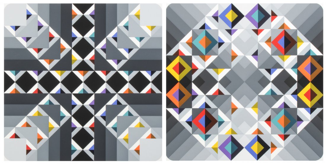 Marko Spalatin Two Works: Marko Spalatin (American, b. 1945) Two Works: "Pulsar IV" and "Pulsar VI", 44/70 Silkscreen. Size: 23" x 29", 59 x 74 cm (each sheet).