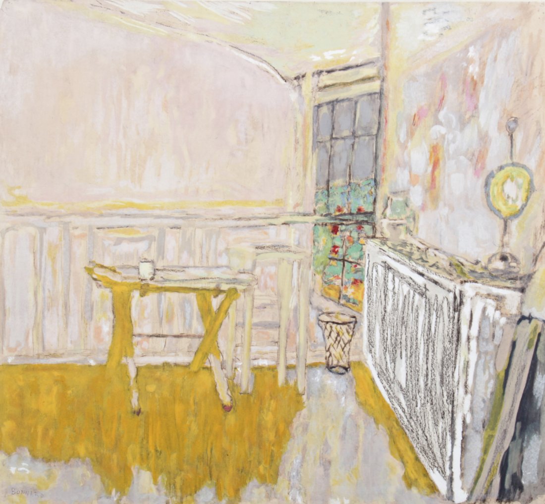 Pierre Bonnard Lithograph: Pierre Bonnard (French 1867-1947), Artist's Studio Lithograph. Size: 17" x 18.5" (43 x 47 cm).
