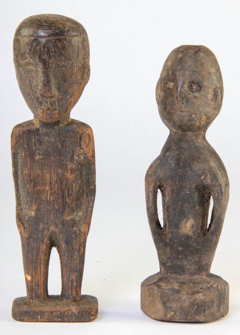 Indonesian Wood Carvings: Indonesian Wood Carvings. Size: 7" x 3" x 3", (18 x 8 x 8 cm).
