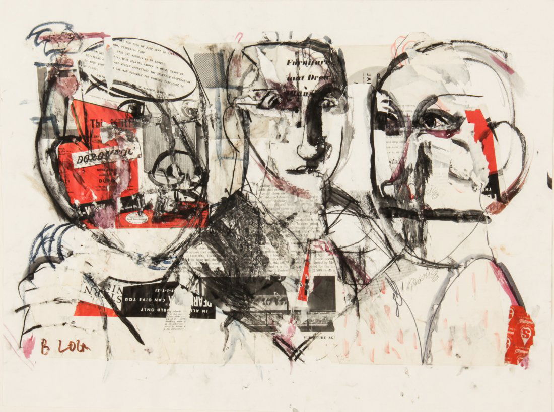 Jim Bloom, The Meek: Jim Bloom (American, b. 1968), "The Meek", mixed media assemblage, mounted and framed under UV Glass. Size: 18" x 24", 46 x 61 cm (sight), 24" x 30", 61 x 76 cm (frame).