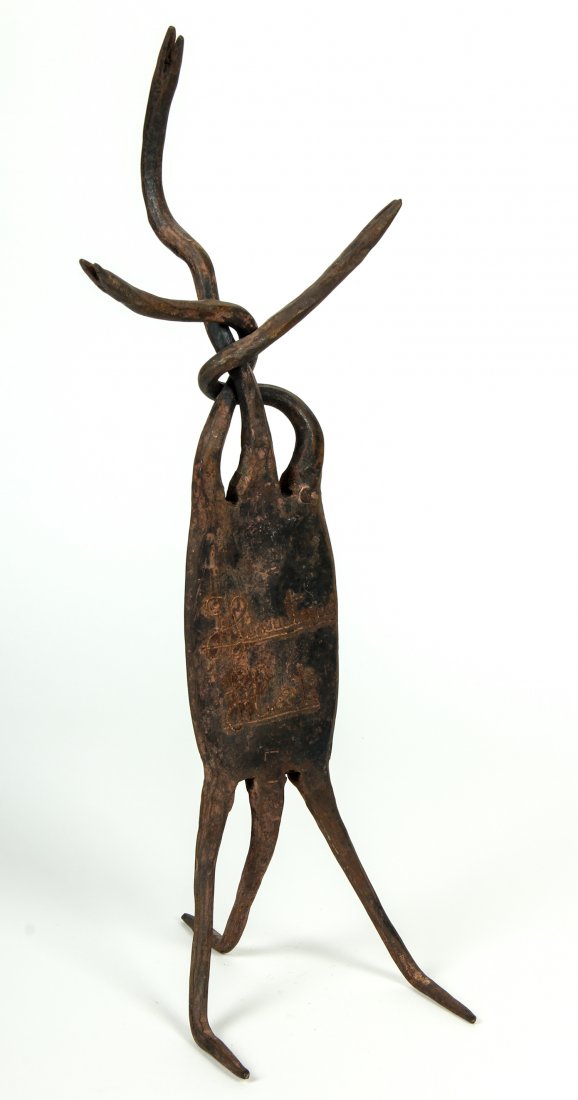 Attributed to Georges Liautaud(Haitian/Croix des: Attributed to Georges Liautaud (Haitian/Croix des Bouquets, 20th c.) Untitled Vodou Spirit Forged iron, 18" x 7.5" x 7.5" Jonathan Demme Collection