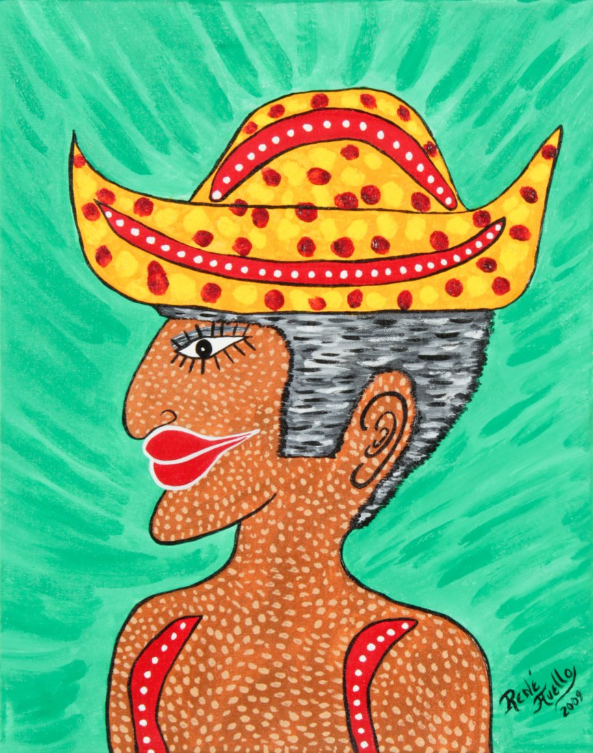 Rene Avello (American, 20th c.): Rene Avello (American, 20th c.) Farmer, dated 2009 Acrylic on canvas, 20" x 16" Jonathan Demme Collection