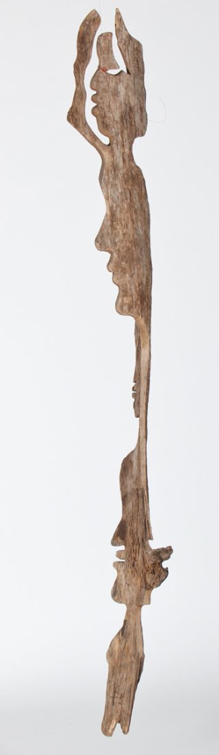 Lonnie Holley (American, b. 1950): Lonnie Holley (American, b. 1950) Totem, carved wood. Size: 72" x 6" x 1" (183 x 15 x 3 cm).