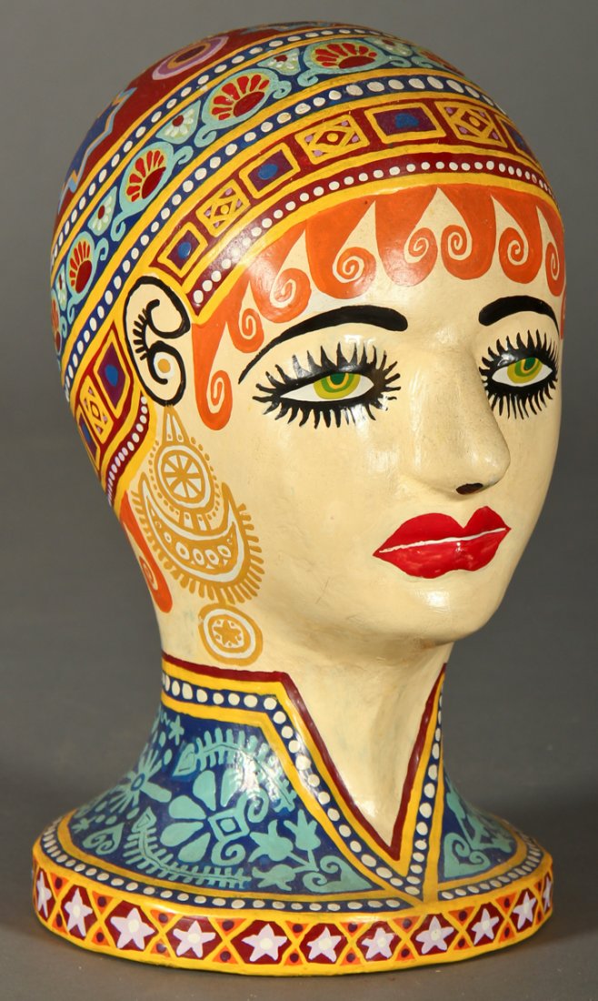 Rex Clawson (American, 1929-2007) Marion Davies: Rex Clawson (American, 1929-2007) Marion Davies Bust, circa 1990s, paint on found styrofoam. Size: 11.5" x 7" x 6.5", 29 x 18 x 17 cm (overall).