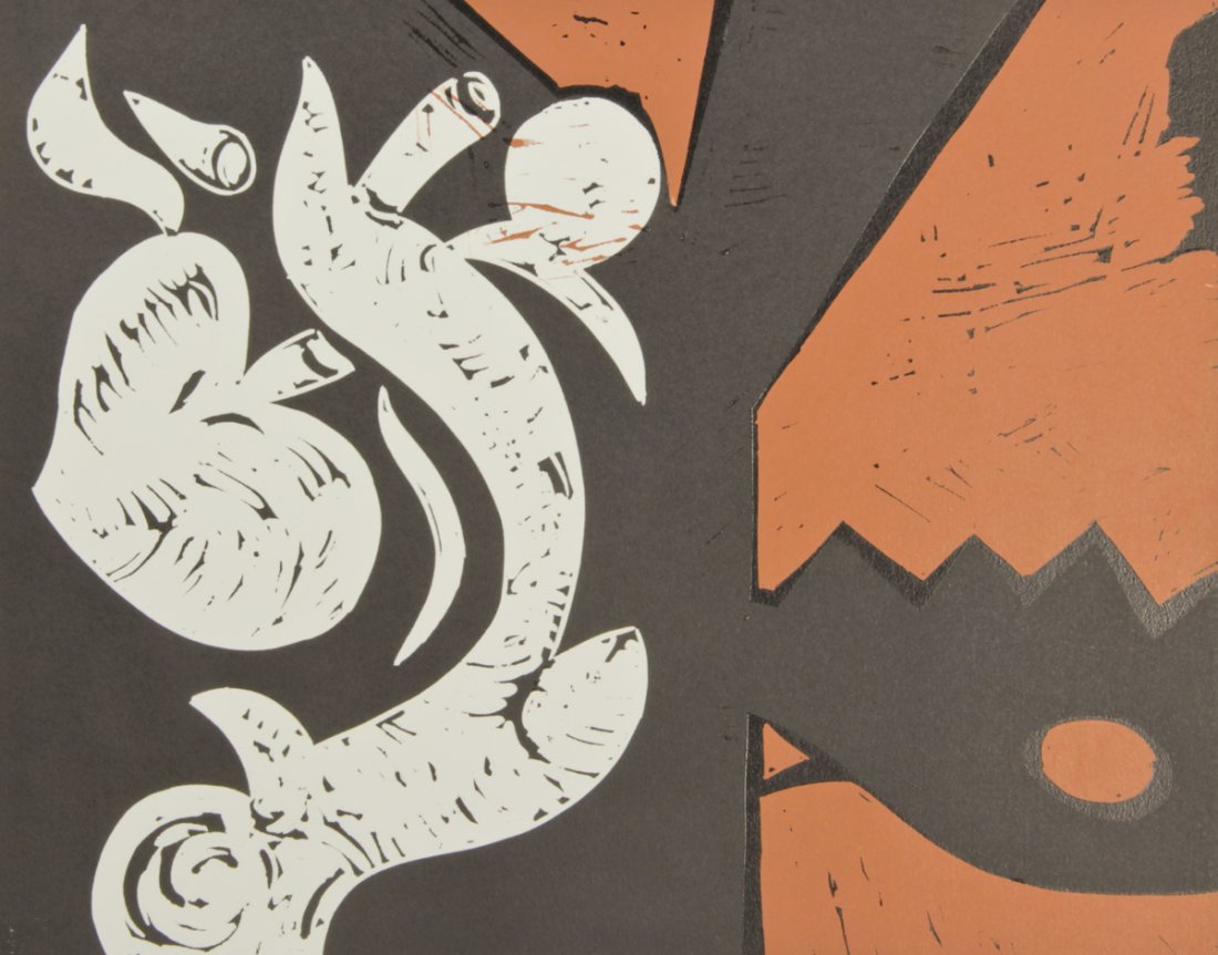 Charlie Hewitt (American, b. 1946): Charlie Hewitt (American, b. 1946) Untitled, woodblock print, from an edition of 100. Size: 18.5" x 22.75", 47 x 58 cm (sheet).