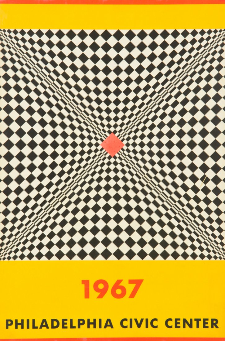 Pop Art Poster: Philadelphia Civic Center, 1967: Pop Art Poster: Philadelphia Civic Center, 1967. Size: 36.25" x 24", 92 x 61 cm (sight), 36.75" x 24.75", 93 x 63 cm (frame).