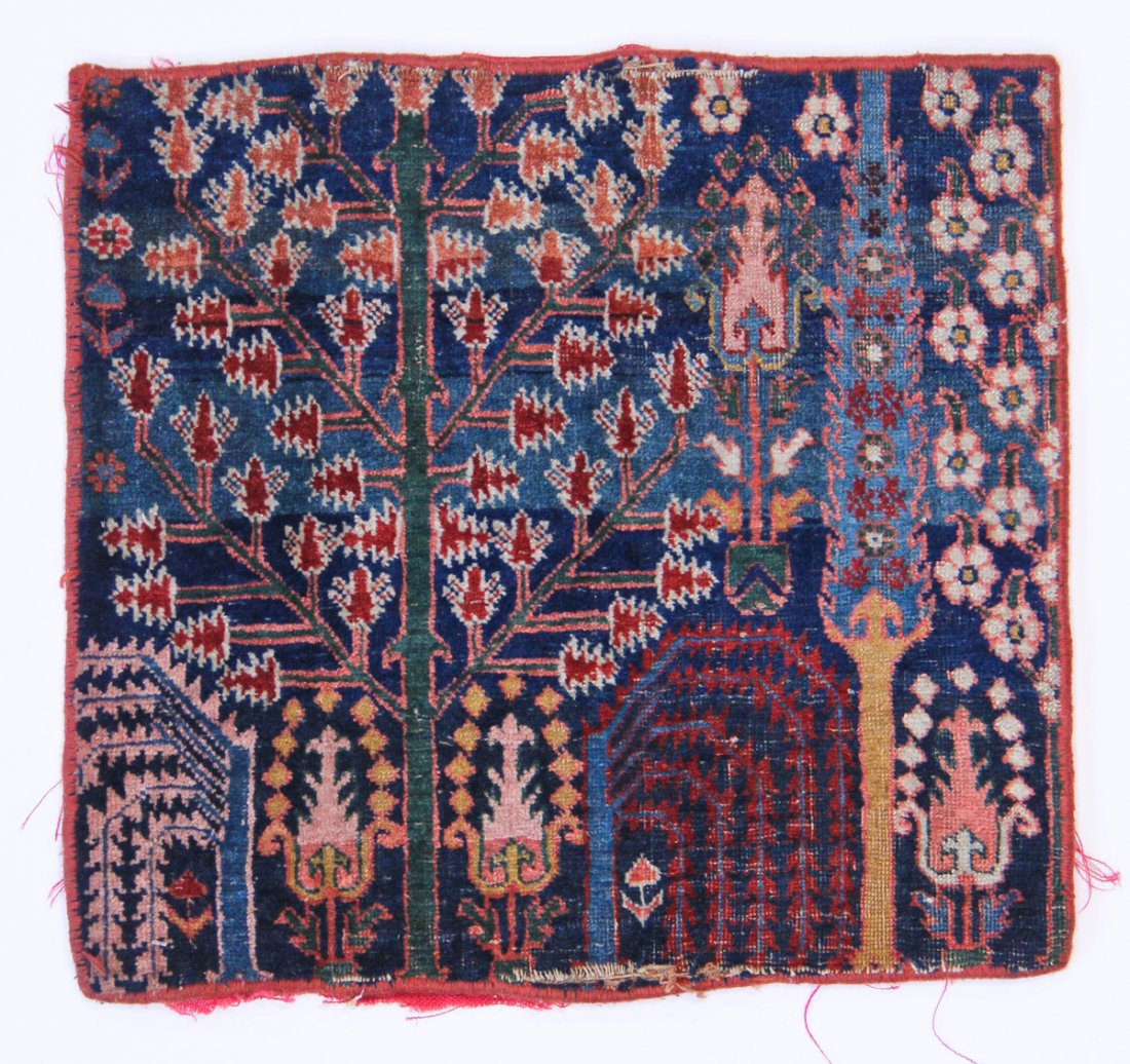 Antique Bidjar Sampler Fragment: Antique Bidjar Sampler Fragment. Size: 2' x 1'10" (61 x 56 cm).