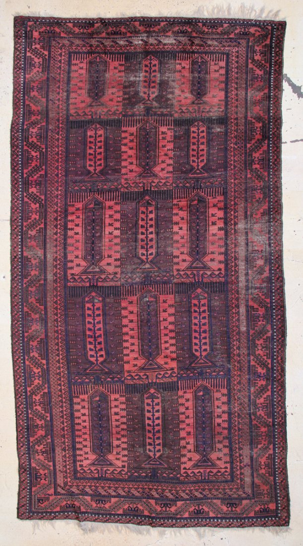 Antique Beluch Main Carpet: Beluch Main Carpet, Afghanistan, 19th c. Size: 7'10" x 14'7" (239 x 444 cm).