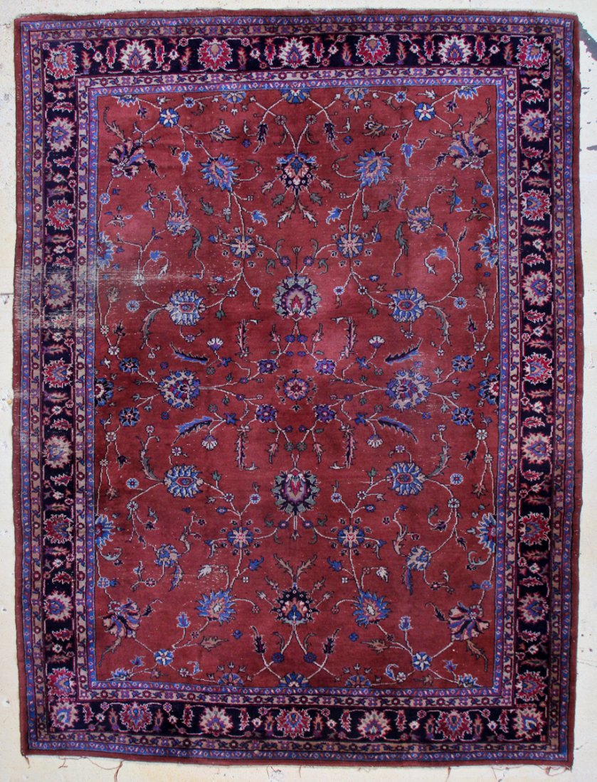 Antique Turkish Sparta Rug: 8'10" x 11'8" (269 x 356: Antique Turkish Sparta Rug. Size: 8'10" x 11'8" (269 x 356 cm).
