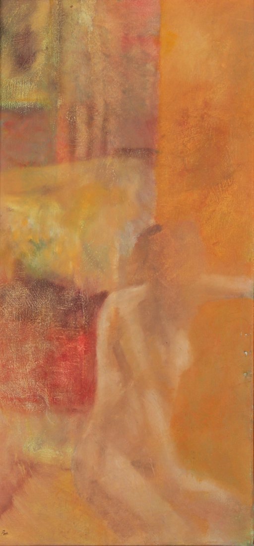 Peter McArdle (British, b. 1965): Peter McArdle (British, b. 1965) Separation (Abstract Composition with Female Nude), oil on canvas, pigment loss along lower right edge, frame is broken. Provenance: Llewellyn Alexander Fine Paintings