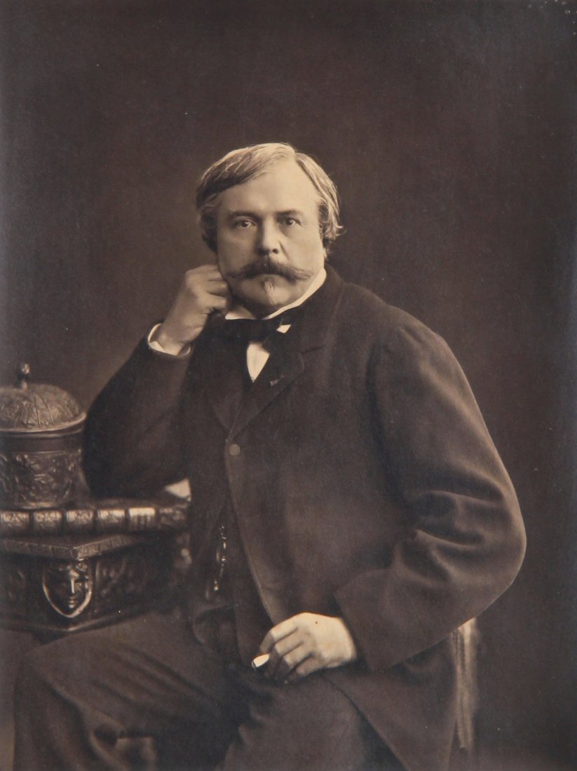 Antique Photographic Portrait of a Man: Antique Photographic Portrait of a Man, albumen or sepia toned silver gelatin print. Size: 9" x 7", 23 x 18 cm (sight), 16" x 14", 41 x 36 cm (frame).