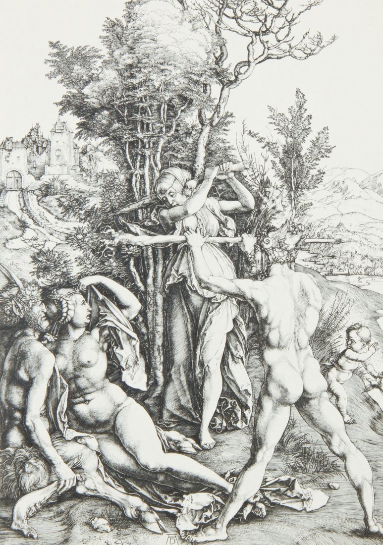 After Albrecht Durer (German, 1471-1528): After Albrecht Durer (German, 1471-1528) Engraving. Size: 13" x 9", 33 x 24 cm (sight), 24" x 19", 61 x 48 cm (frame).
