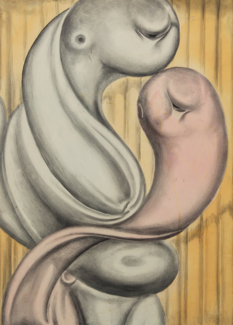 Samuel Joseph Brown (African-American, 1907-1994): Samuel Joseph Brown (African-American, 1907-1994). Mixed media on posterboard. Size: 43" x 31", 109 x 79 cm (board), 43.5" x 31.5", 110 x 80 cm (frame).
