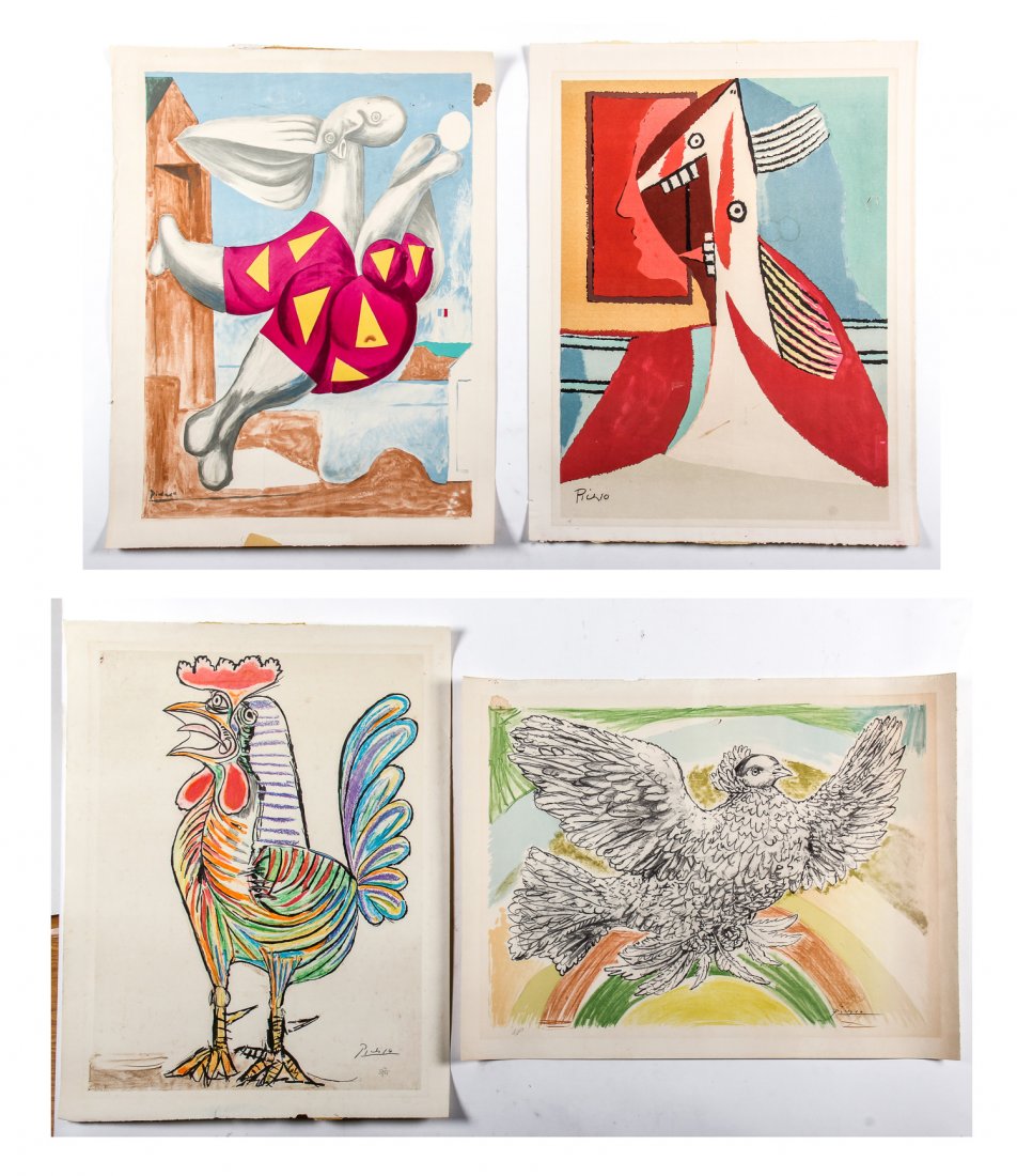 After Picasso, Suite of 4 Library of Congress: After Picasso, Suite of 4 Library of Congress Copyrighted Prints. Two indicated as AP and one with ed # 357/375. Size: sheet 26" x 20".