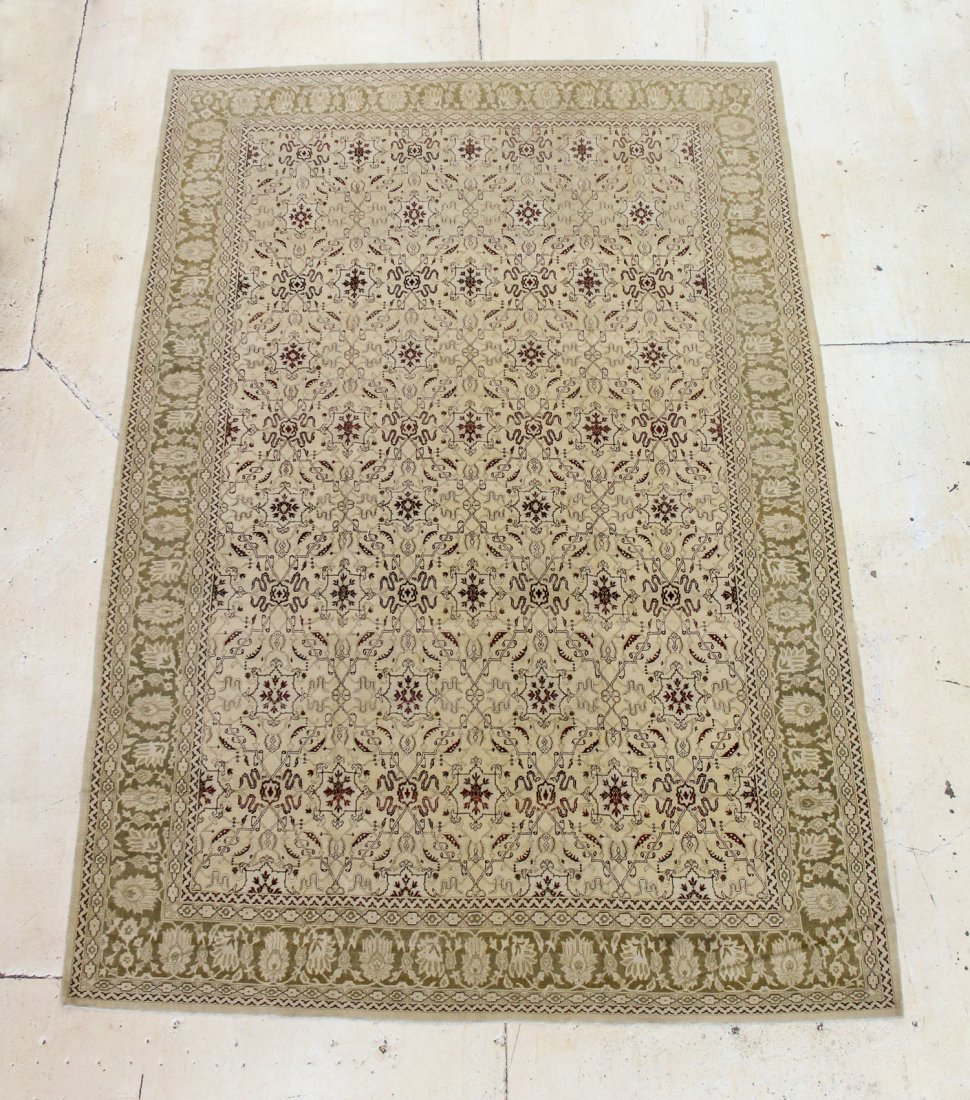 Agra Rug: 11'9" x 17'7": Agra Rug, India, 20th c., minor wear. Size: 11'9" x 17'7" (361 x 536 cm).