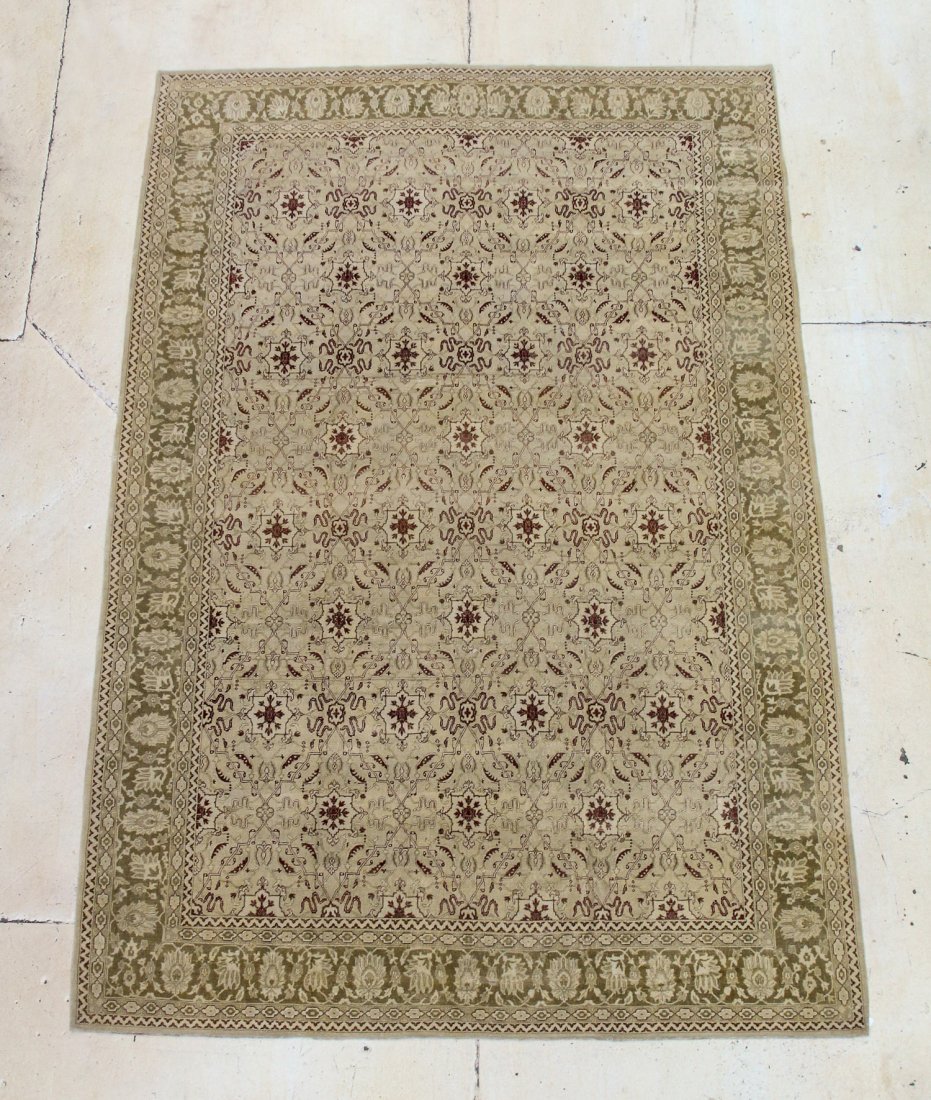 Agra Rug: 11'10" x 17'9": Agra Rug, India, 20th c., minor wear, several small repairs, generally good condition. Size: 11'10" x 17'9" (361 x 541 cm).
