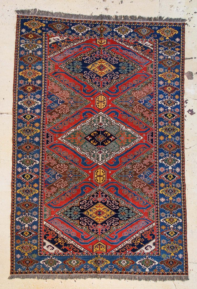 Sumakh Rug: 6'5" x 9'7": Sumakh Rug, Afghanistan, natural dyes. Size: 6'5" x 9'7" (196 x 292 cm).