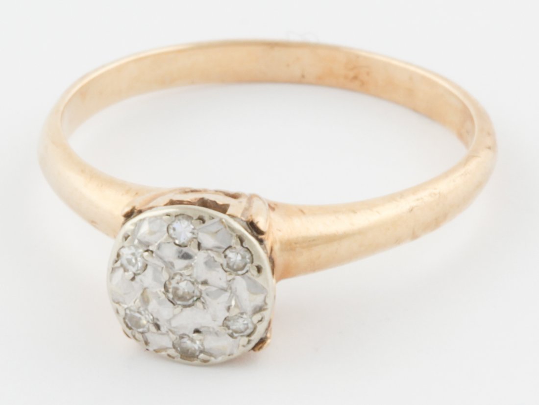 14K Gold and Diamond Ring: 14K Gold and Diamond Ring. Size 5.5. 1.9 g. Since 1937, the The Silver Shop of Princeton, NJ was located at 59 Palmer Square West.