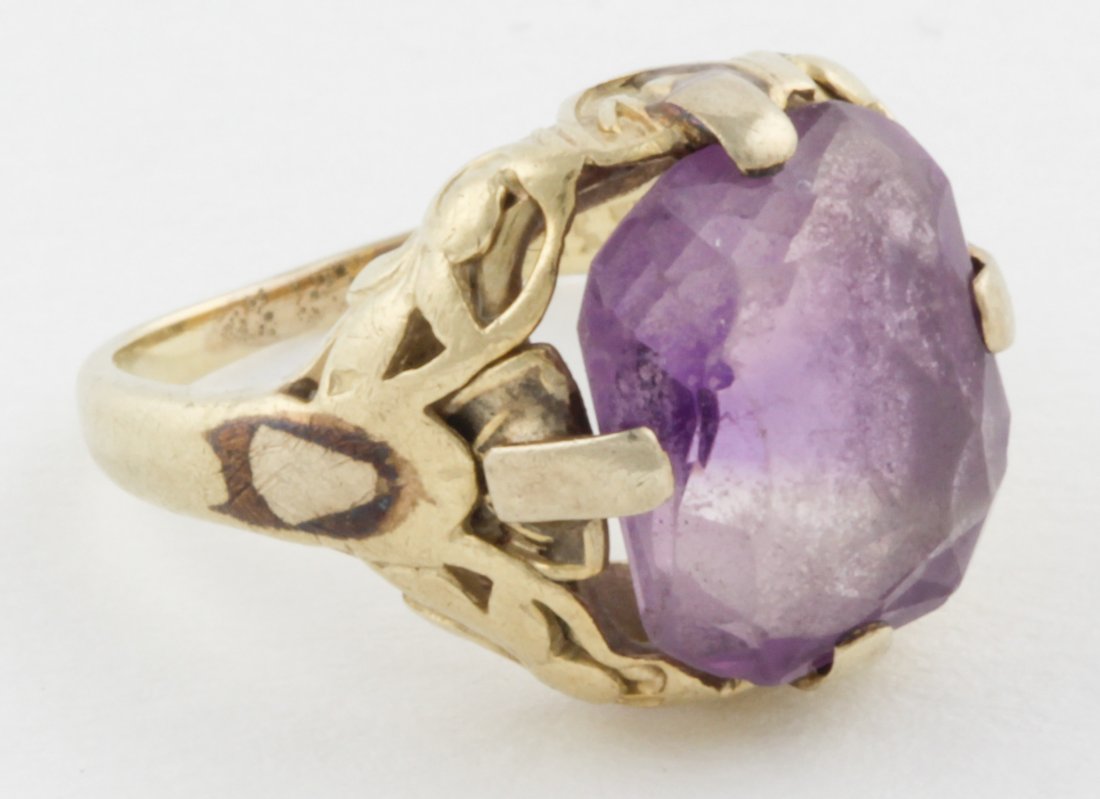 14K Gold and Rough-cut Amethyst Ring: 14K Gold and Rough-cut Amethyst Ring. Size 2.5. 4.4 g. Since 1937, the The Silver Shop of Princeton, NJ was located at 59 Palmer Square West.