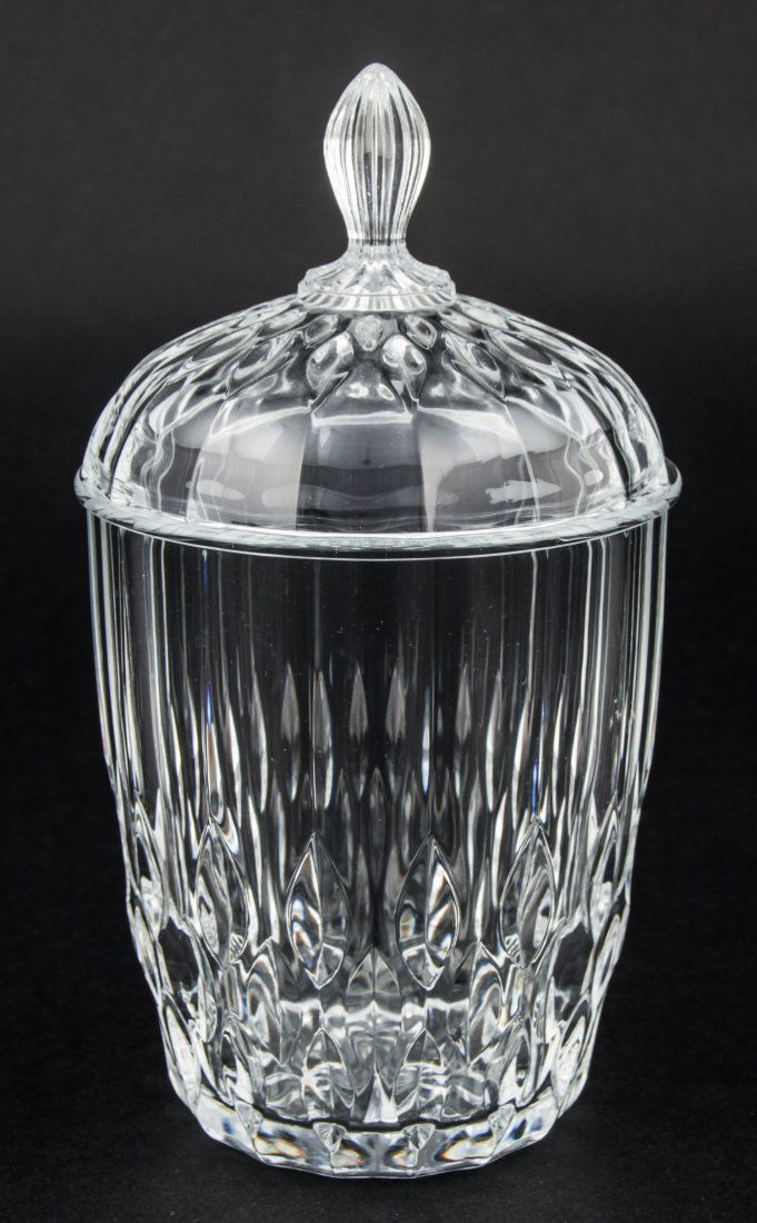 Large Crystal Biscuit Jar with Lid