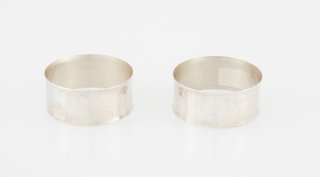 Lunt Sterling Silver Napkin Holders: Lunt Sterling Silver Napkin Holders. 1.75"D (4 cm). Weight: 22 g. Since 1937, the The Silver Shop of Princeton, NJ was located at 59 Palmer Square West.