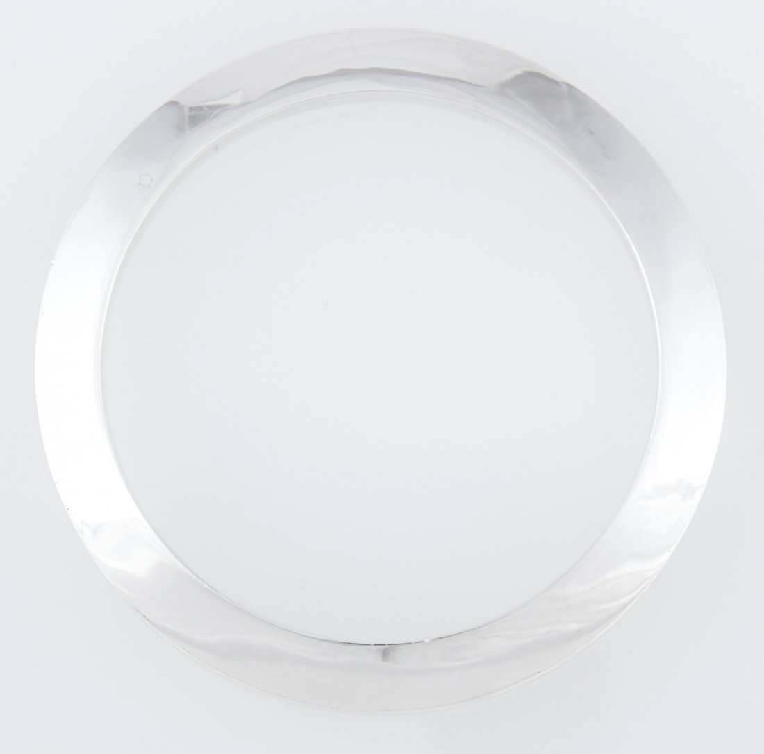 Sterling Silver Bangle Bracelet marked 925 Mexico: Sterling Silver Bangle Bracelet marked 925 Mexico. Outside: 3.25"D (8 cm). Weight: 43.5 g. Since 1937, the The Silver Shop of Princeton, NJ was located at 59 Palmer Square West.
