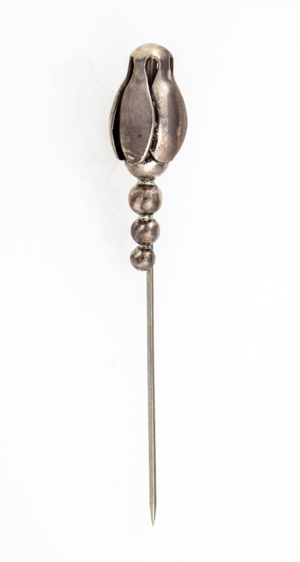 Georg Jensen USA Silver Stick Pin: Georg Jensen USA Silver Stick Pin. 3"L (8 cm). Weight: 5 g. Since 1937, the The Silver Shop of Princeton, NJ was located at 59 Palmer Square West.