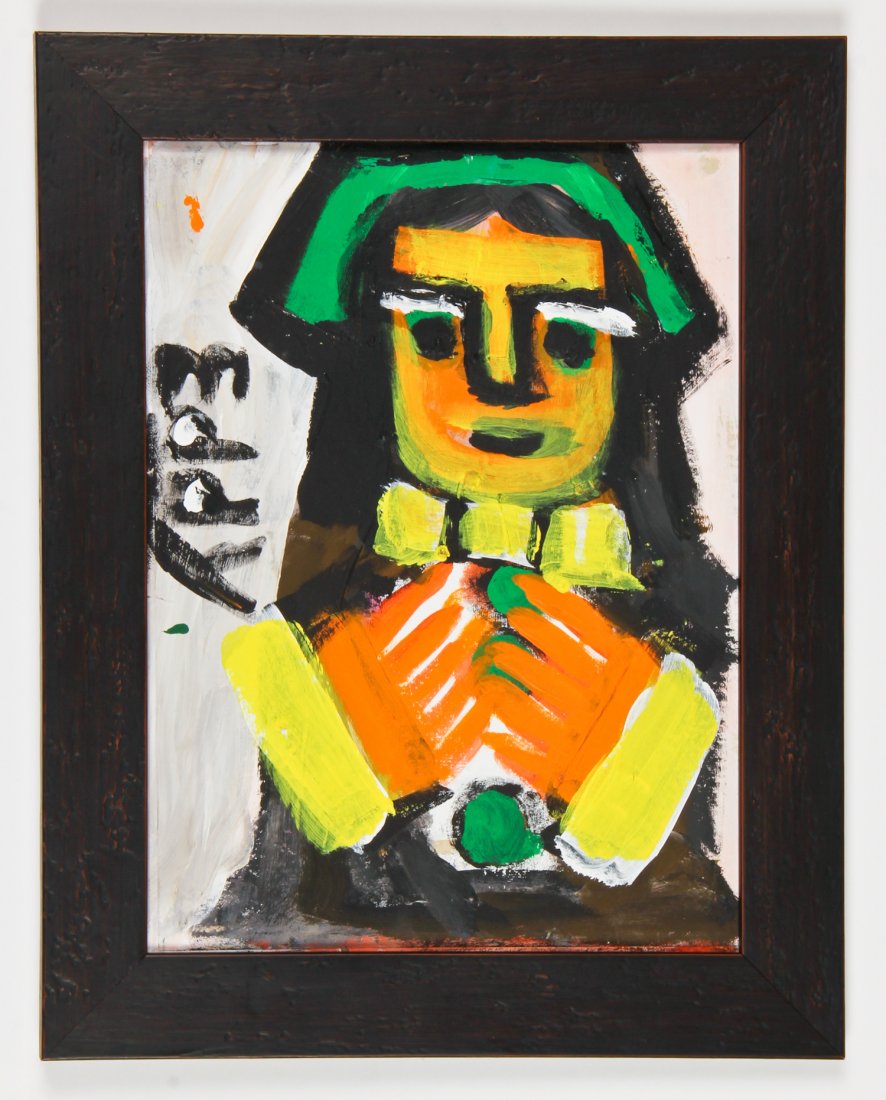 Eddy "Mr. Eddy" Mumma (American 1908-1986): Eddy "Mr. Eddy" Mumma (American 1908-1986). Acrylic on masonite. Size: 16" x 12", 41 x 30 cm (board), 19.5" x 15.5", 50 x 39 cm (frame).