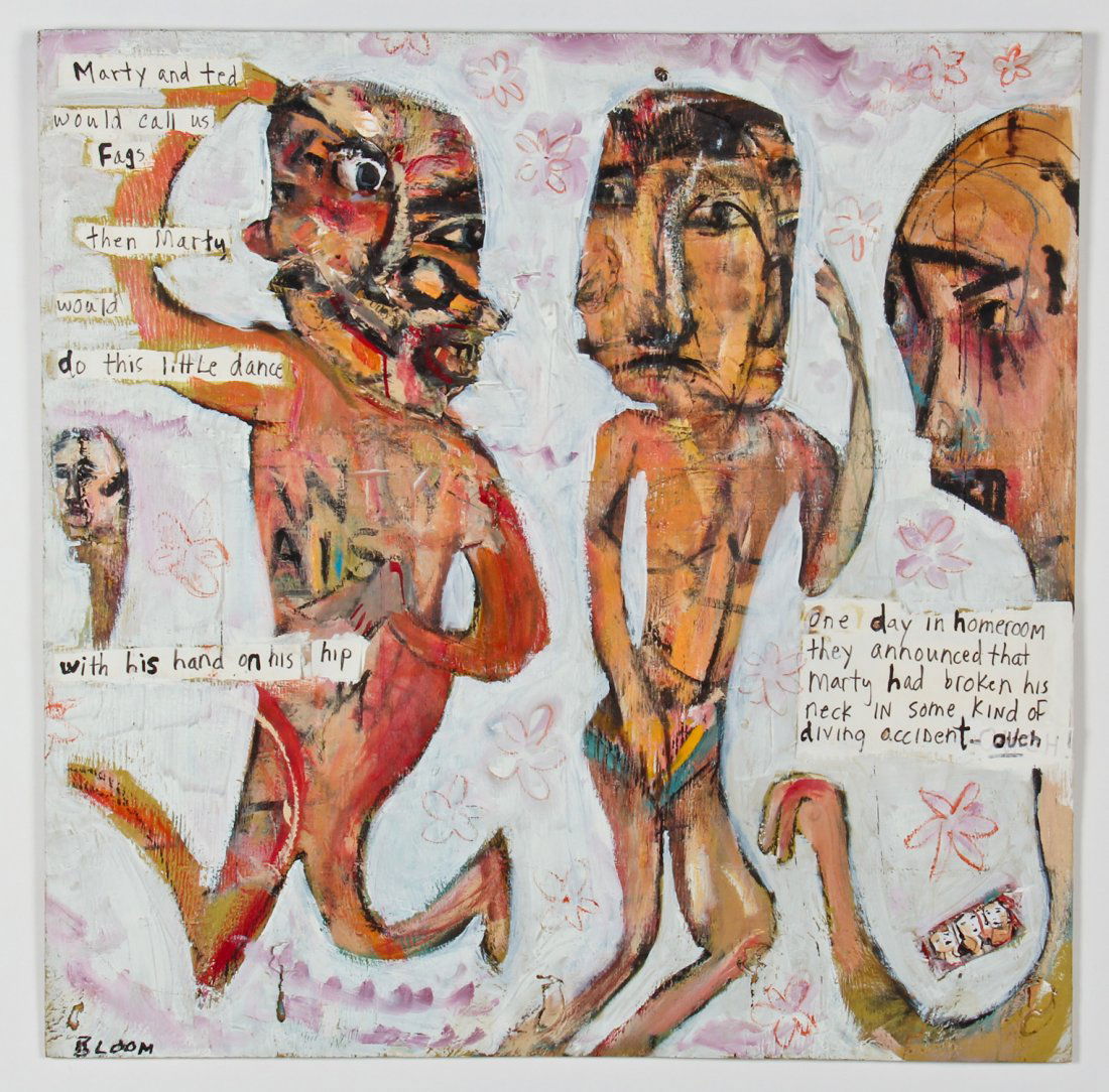 Jim Bloom (American, b. 1968): Jim Bloom (American, b. 1968) One Day in Homeroom, mixed media on panel. Size: 48" x 48" (122 x 122 cm).