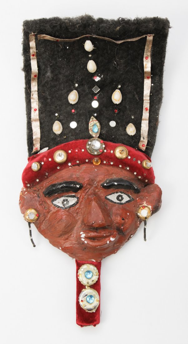 Mr. Imagination (American, 1948-2012) Pharaoh Face: Gregory "Mr. Imagination" Warmack, (American, 1948-2012) Pharaoh Face Sculpture. Size: 16" x 8" (41 x 20 cm).