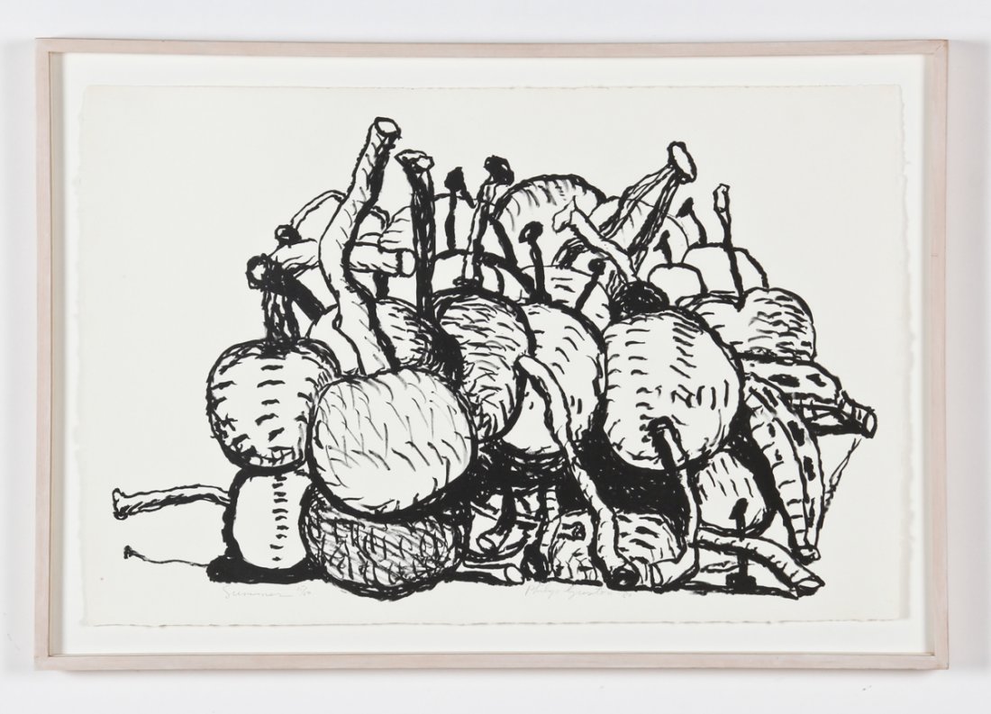 Philip Guston (American, 1913-1980): Philip Guston (American, 1913-1980) Summer, 1980, lithograph on paper, from an edition of 50. Provenance: Paul Cava, Philadelphia (label on verso). Size: 20" x 30.5", 51 x 77 cm (sheet); 23.5" x 34", 