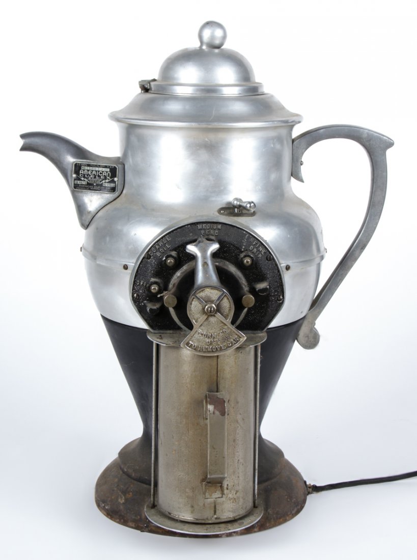 Vintage American Duplex Electric Coffee Cutter: Vintage American Duplex Electric Coffee Cutter, Coffee Bean Grinder by American Duplex Co. Louisville, Kentucky. Size: 29" x 21" x 18" (74 x 53 x 46 cm).