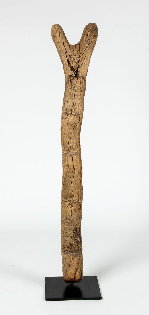 Dogon Ladder: Dogon Ladder. African. Size: 67" x 12" x 18", 170 x 30 x 46 cm (figure); 14" x 14", 36 x 36 cm (base).