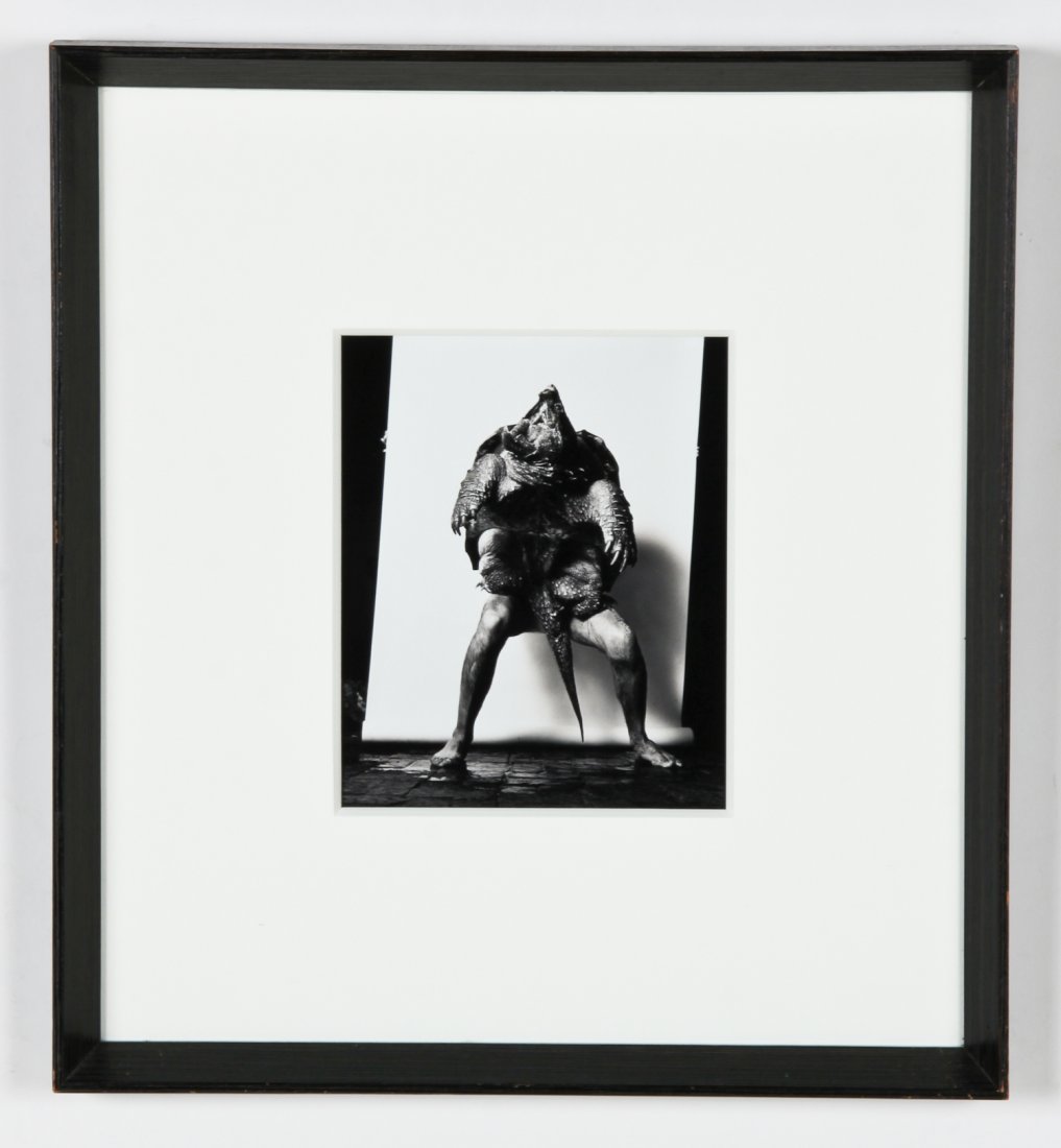 George Krause (American, b. 1937) Turtleman: George Krause (American, b. 1937) Turtleman, silver gelatin photograph. Size: 6.25" x 5.5", 16 x 14 cm (sight), 14.75" x 13.5", 37 x 34 cm (frame).