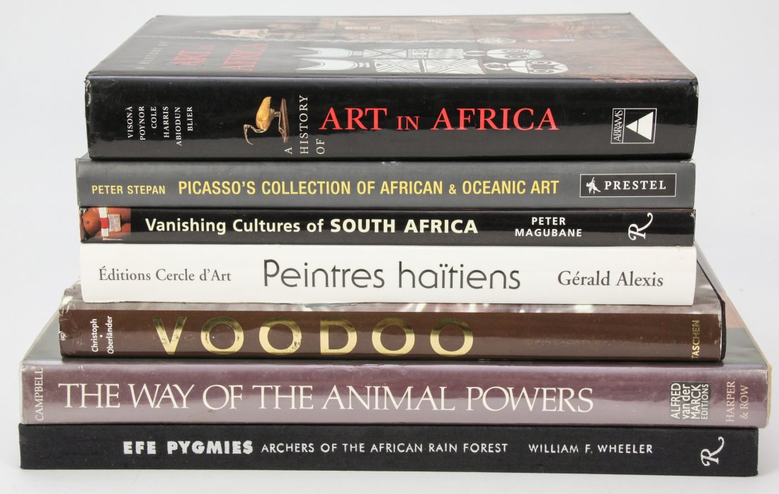Lot of 7 African and Haitian Books: Lot of 7 Books. Including: "Vanishing Cultures of South Africa", Magubane. "Picasso's Collection of African and Oceanic Art", Stepan. "Peintres Haitiens", Alexis. "Voodoo", Christoph and Oberlander. "