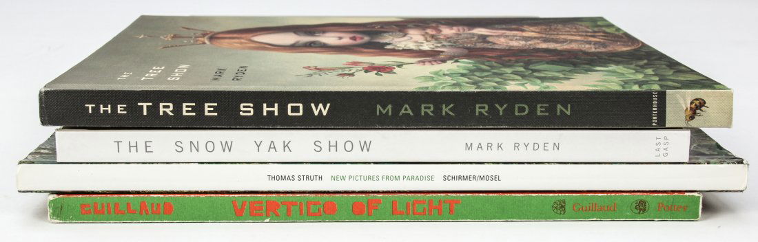 Lot of 4 Art Books: Lot of 4 Books. Including: "The Tree Show", Mark Ryden. "The Snow Yak Show", Mark Ryden. "Thomas Struth: New Pictures From Paradise". "Van Gogh: Vertigo of Light", Jacqueline and Maurice Guillaud.