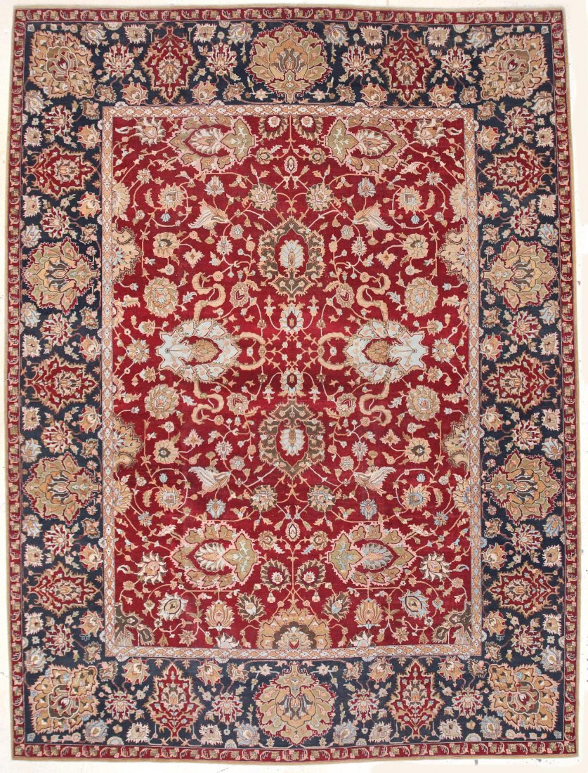 Classical Agra Rug: 11'10" x 16'1" (361 x 490 cm): Classical Agra Rug, India, natural dyes, low to medium pile. Size: 11'10" x 16'1" (361 x 490 cm).