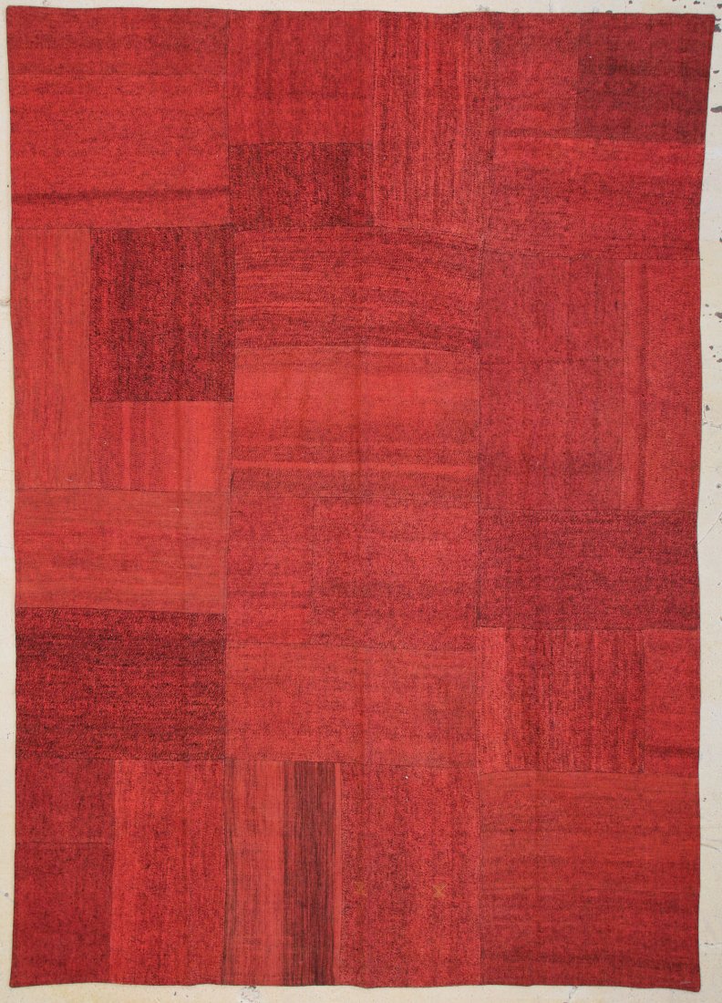 Modernist Color Field Rug: 7'6" x 10'7" (229 x 323 cm): Modernist Color Field Rug, Turkey, composed of recycled vintage and antique kilims; applied backing. Size: 7'6" x 10'7" (229 x 323 cm).
