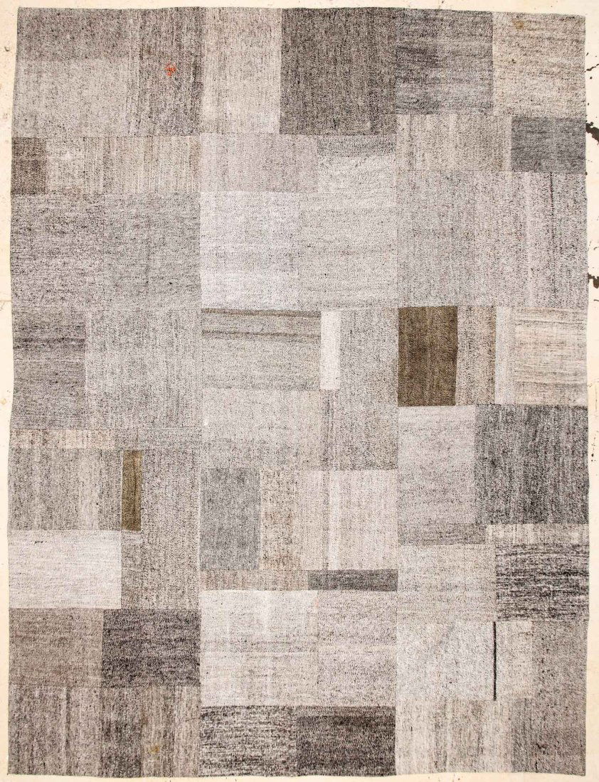 Modernist Rug: 9'7" x 13' (292 x 396 cm): Modernist Rug, Turkey, composed of recycled vintage and antique kilims; applied backing. Size: 9'7" x 13' (292 x 396 cm).