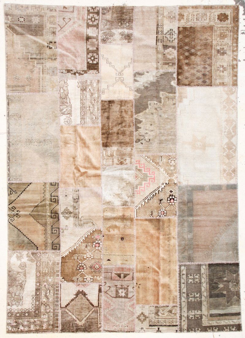 Modernist Patchwork Rug: 7'6" x 10'6" (229 x 320 cm): Modernist Patchwork Rug, Turkey, composed of vintage and antique Turkish rugs. Size: 7'6" x 10'6" (229 x 320 cm).