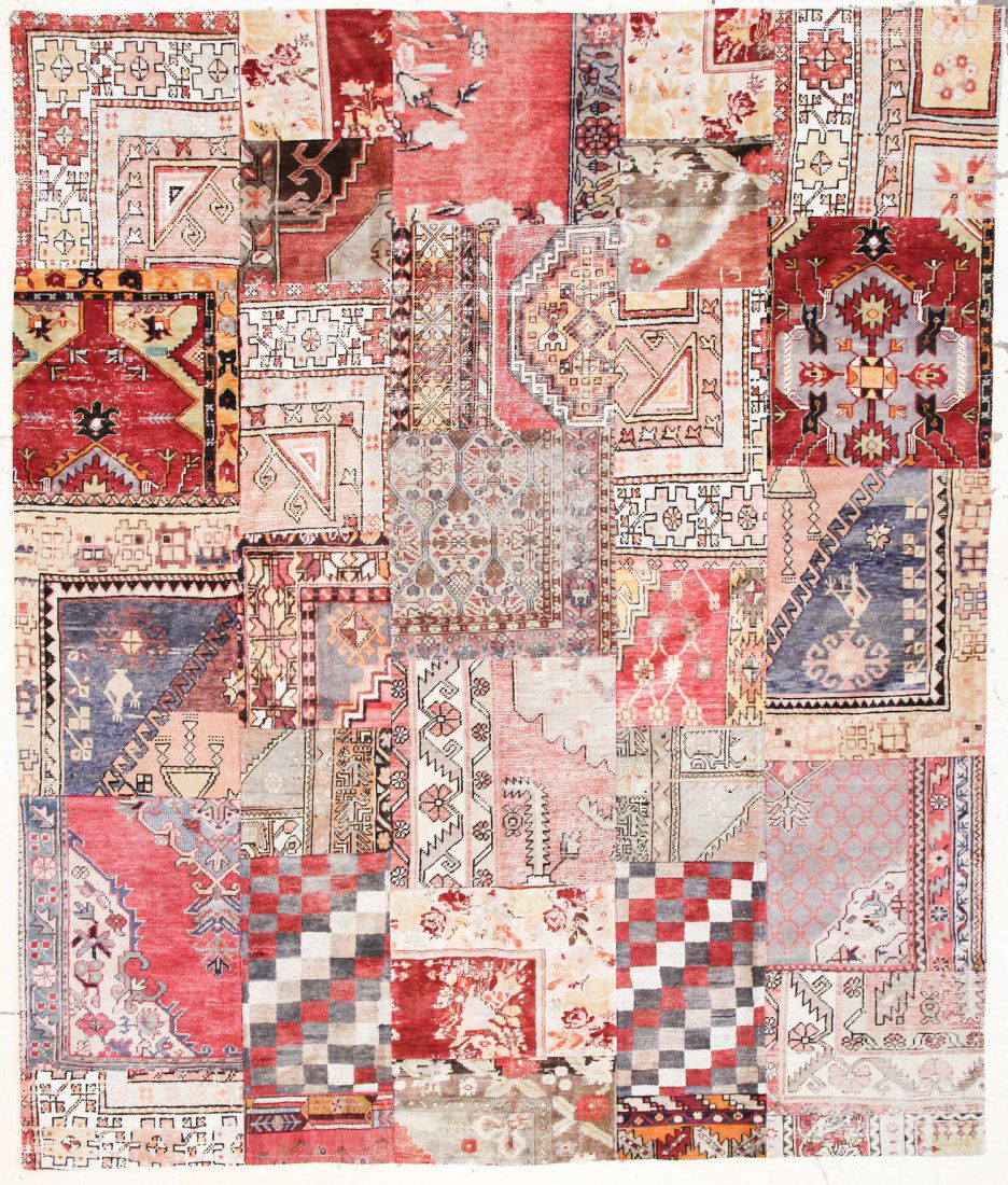 Modernist Patchwork Rug: 8'4" x 10' (254 x 305 cm): Modernist Patchwork Rug, Turkey, composed of vintage and antique Turkish rugs. Size: 8'4" x 10' (254 x 305 cm).