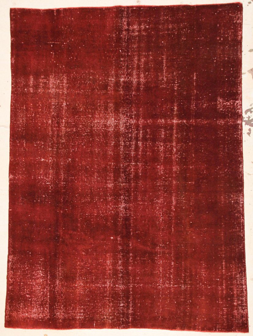 Modernist Color Field Rug: 6'6" x 9' (198 x 274 cm): Modernist Color Field Rug, overdyed antique Turkish rug. Size: 6'6" x 9' (198 x 274 cm).