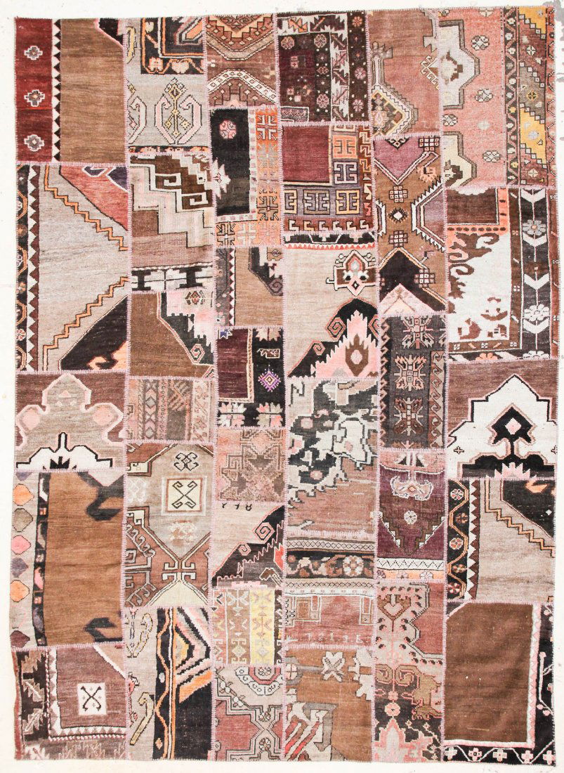 Modernist Patchwork Rug: 7'11" x 11' (241 x 335 cm): Modernist Patchwork Rug, Turkey, composed of vintage and antique Turkish rugs. Size: 7'11" x 11' (241 x 335 cm).