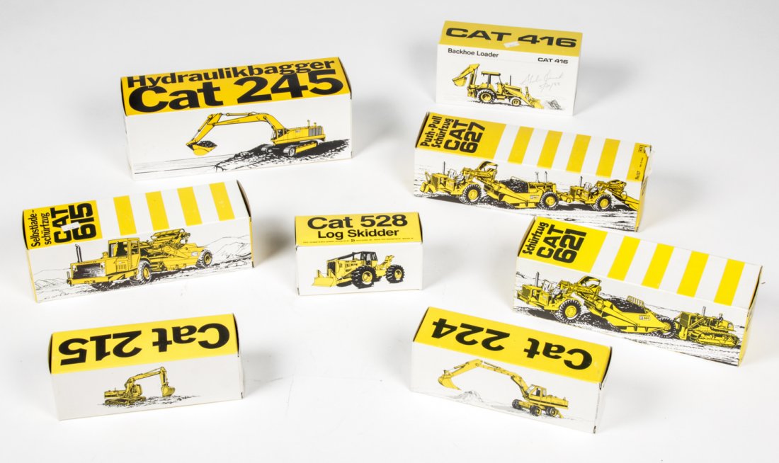 Caterpillar NZG Scale Model Collection: Caterpillar NZG Scale Model Collection. 8 pcs of various models.