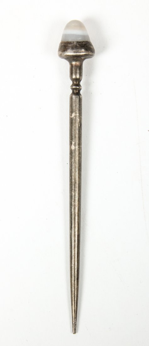 Roman Moonstone Stylus: Roman Moonstone Stylus. Size: 4.25" x .5" x .5" (11 x 1 x 1 cm).