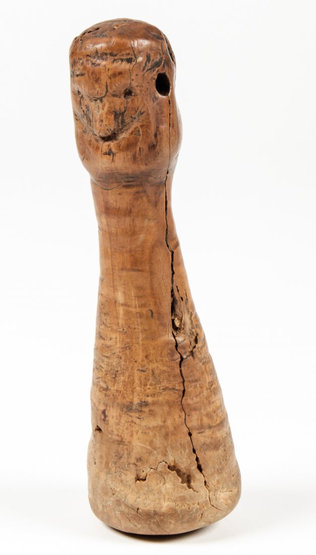 Taino Wood Pestle: Taino Wood Pestle. Size: 7" x 2.25" x 2.5" ( 18 x 6 x 6 cm).