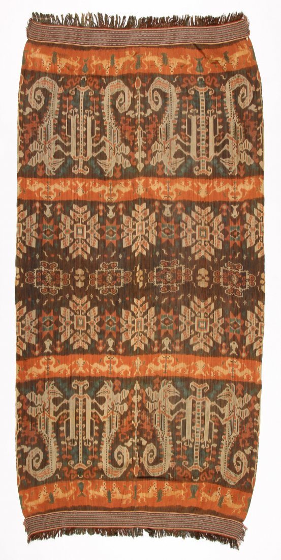 Old Sumba Ikat: Old Sumba Ikat, Indonesia, early 20th c. Delaware Estate. Size: 49" x 100" (124 x 254 cm).