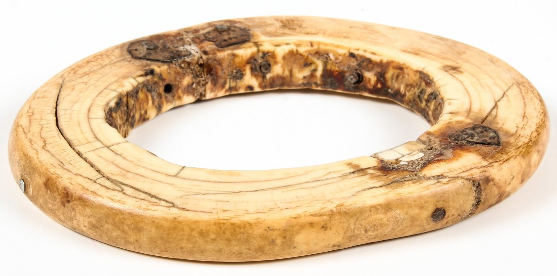 Antique African Ivory Bracelet: Antique African Ivory Bracelet. Size: 0.75" x 6" x 4.5" (2 x 15 x 11 cm).